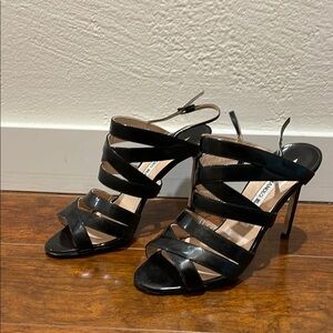 Manolos  black Strappy heels